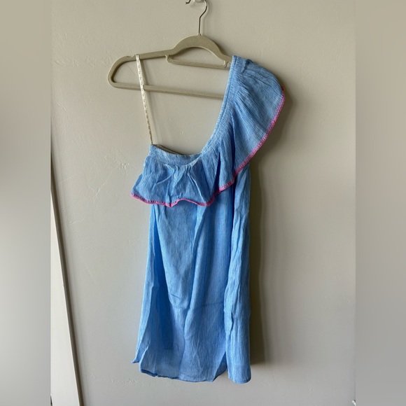 Lilly Pulitzer Dresses & Skirts - Lilly Pulitzer blue and pink one shoulder dress